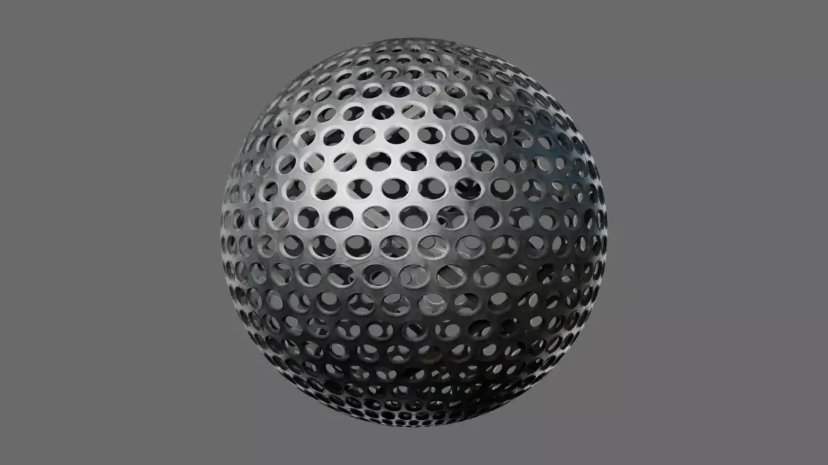 Circular Metal Grate Seamless PBR Material Texture