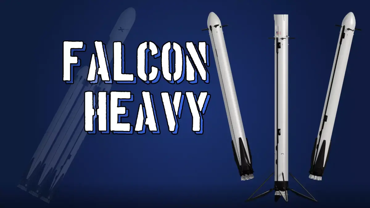 SpaceX Falcon Heavy - Block 5 - Rocket Low-poly 3D model