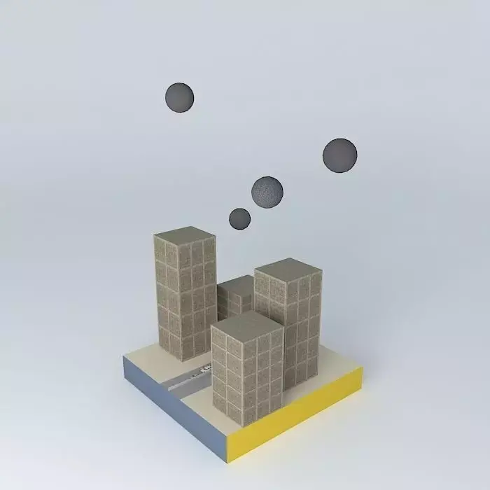 6th Physics Meteor Attack Destruction Free 3D model