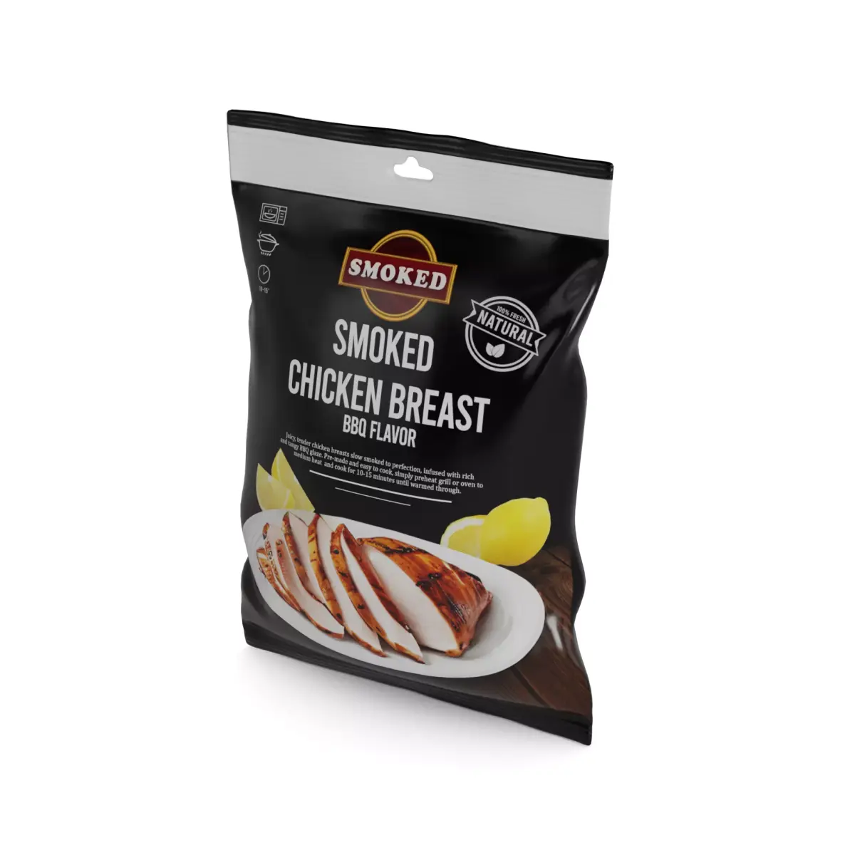 Deli sausages Smoked Chicken Breast Low-poly 3D model