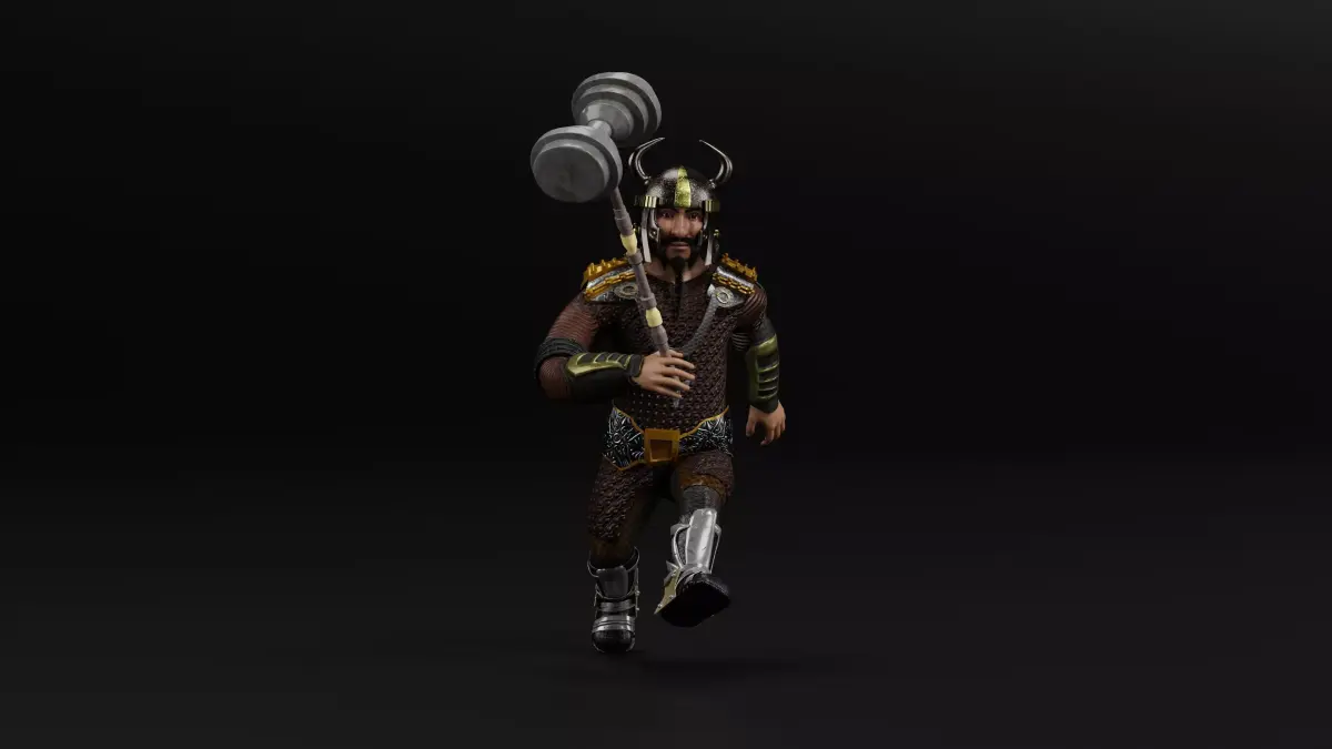 Dwarf Low-poly 3D model buy