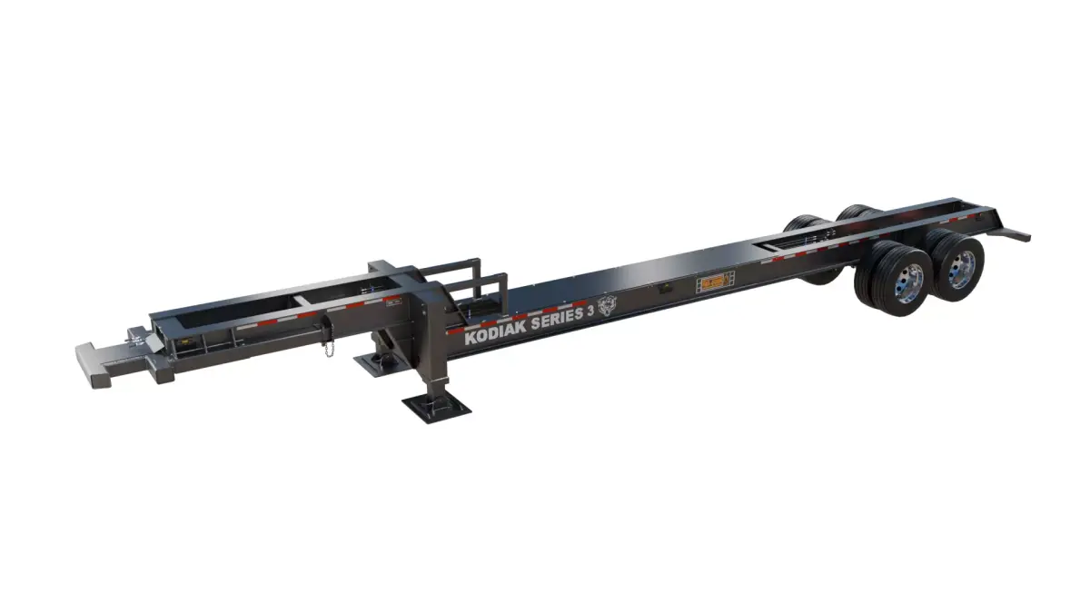 Log Loader Knuckleboom Loader Trailer  Forestry  Low-poly 3D model