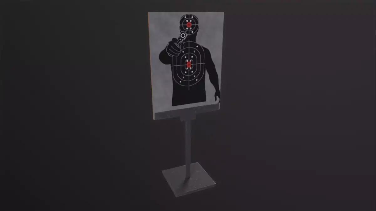 Falling Target 3D Model Low-poly 3D model