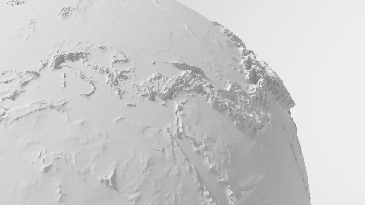 Planet Earth - Polygons - Realistic 3D World Globe 3D model