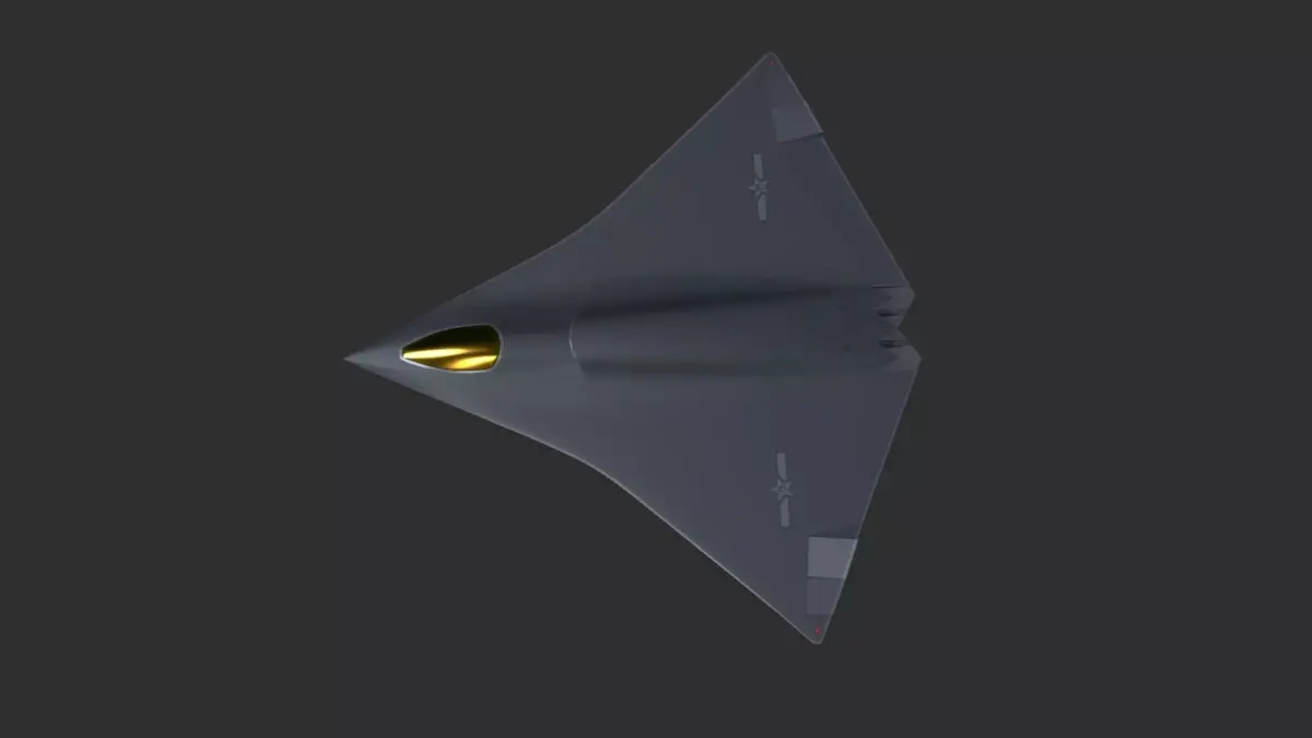 China New Chengdu J-36 Low-poly 3D model