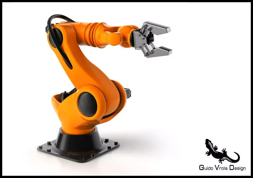 Industrial robot 3D model 5