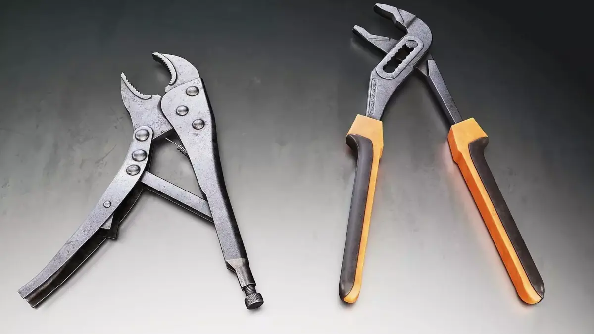 Adjustable Pliers Tool Set 3D Model Low-poly 3D model