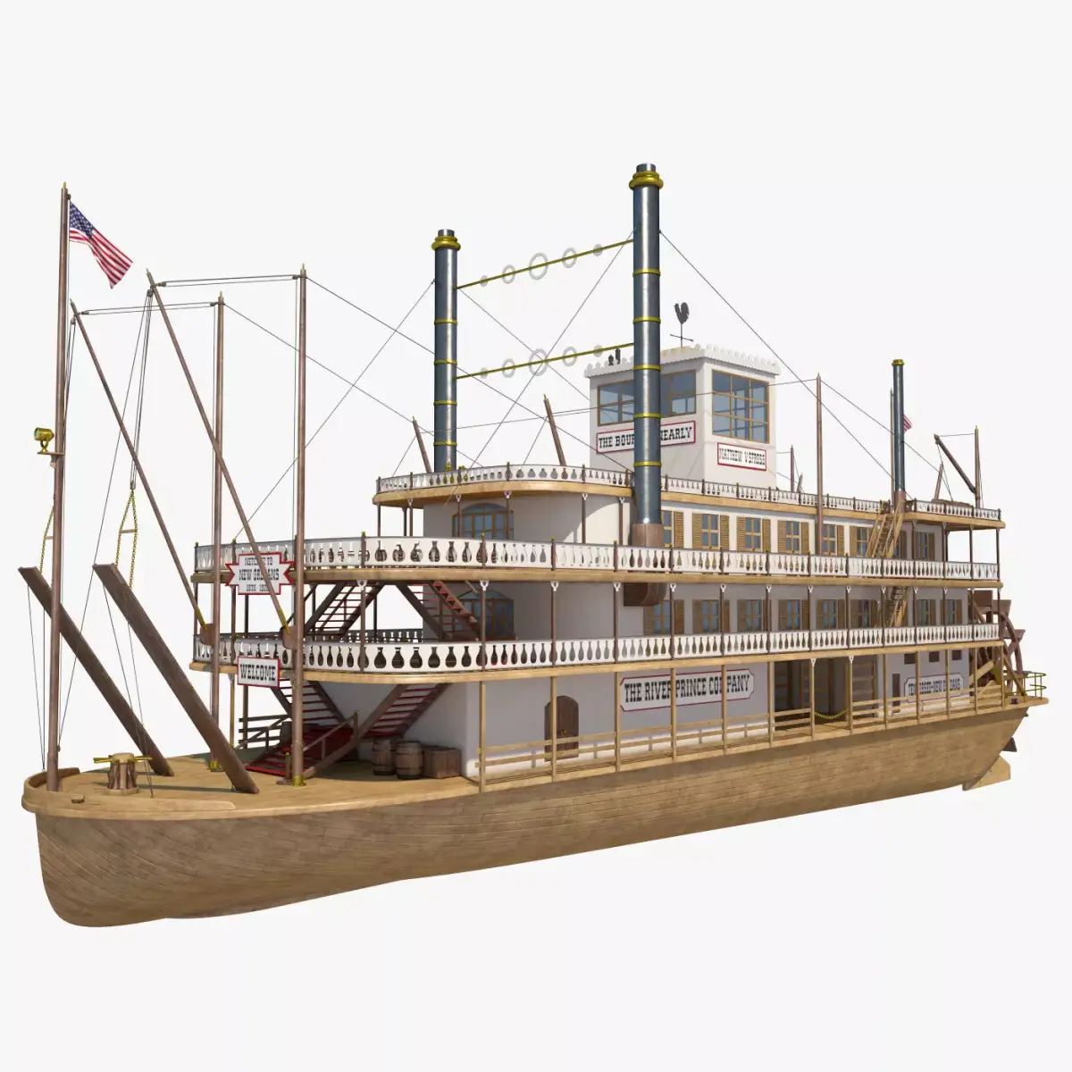 Mississippi Steamboat 3D model
