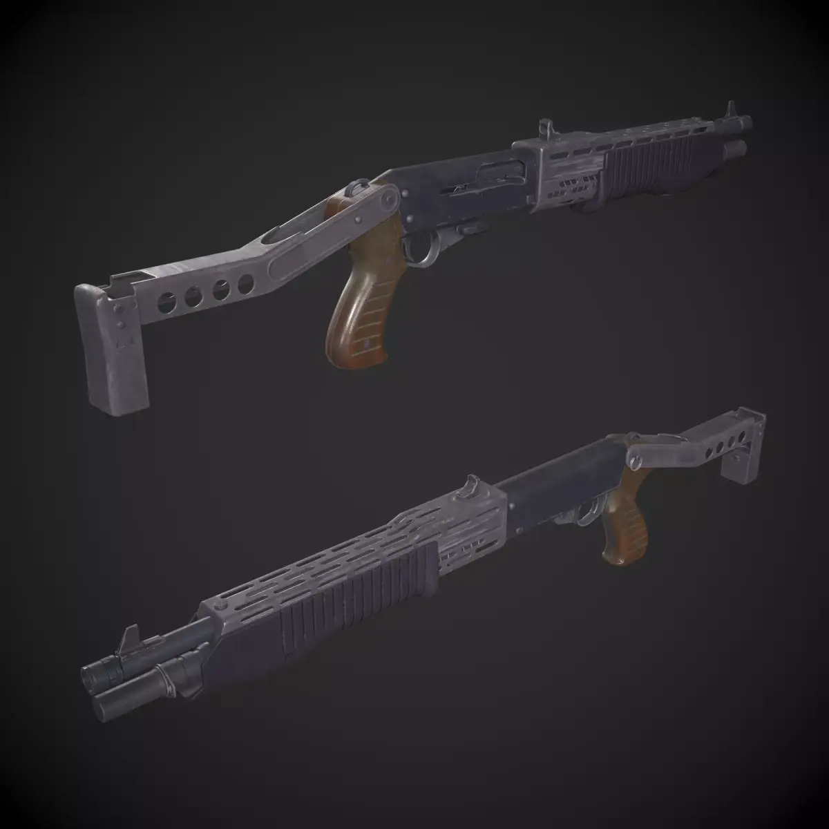 Franchi SPAS 12 Low-poly 3D model