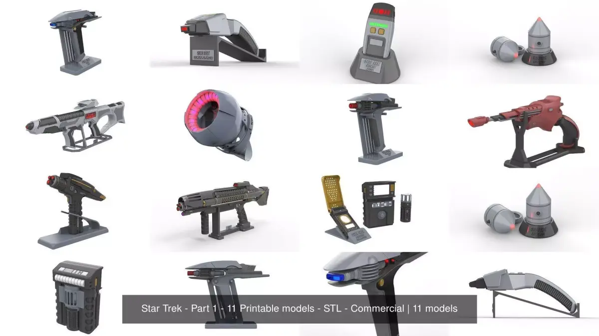Star Trek - Part 1 - 11 Printable models - STL - Commercial 3D Model Pack