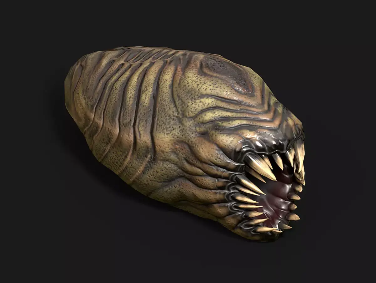 Fat Worm Low-poly 3D model