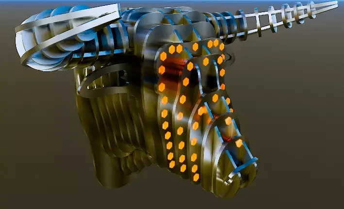 Metalic bull head 3D model