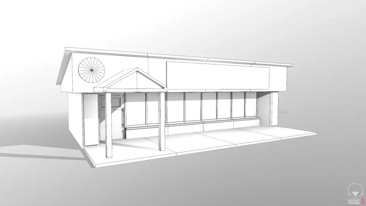 Restaurent 3d MOdel Low-poly 3D model