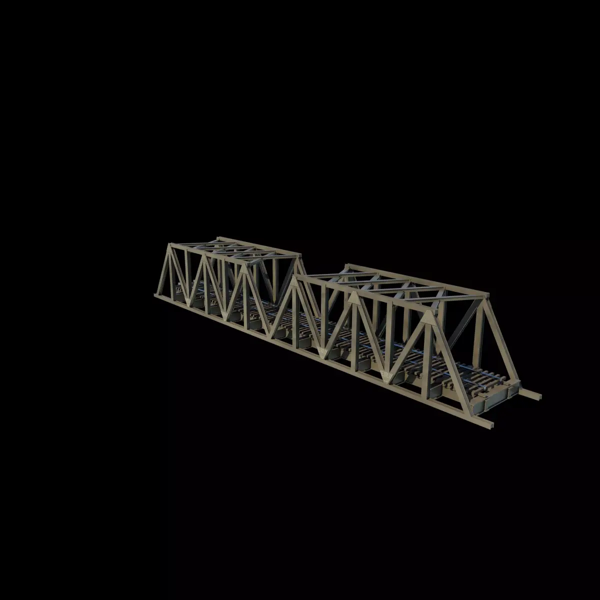 Railway Bridge 3D model 5
