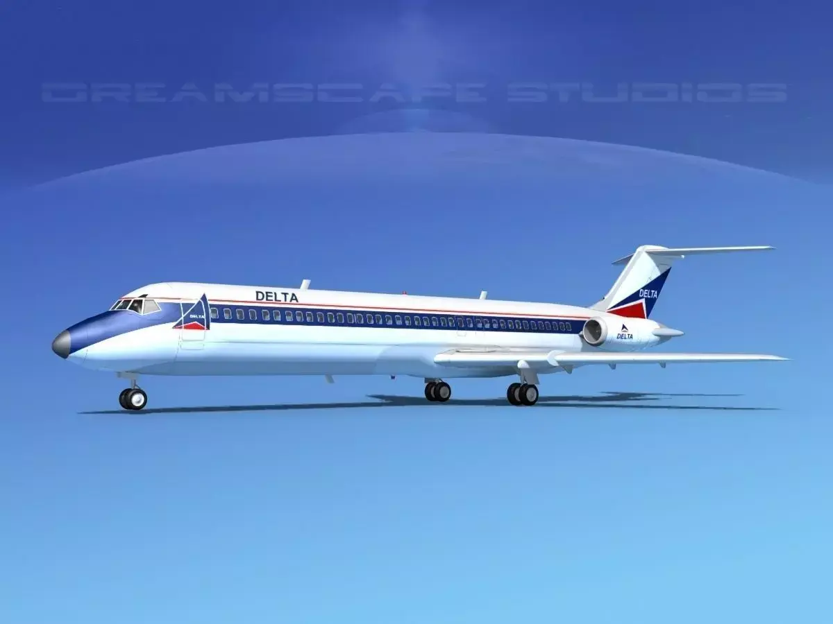 Douglas DC-9-40 Delta 3D model