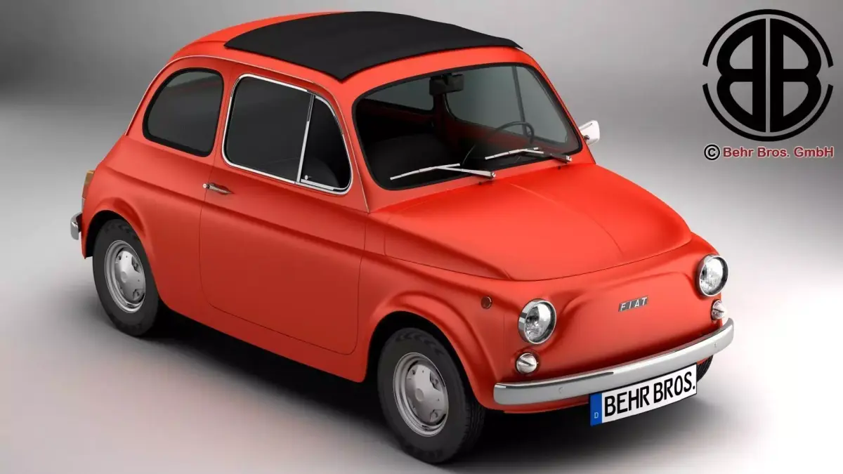 Fiat 500 R 3D model