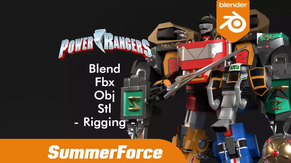 Mega Dragonzord - Power Ranger 3D model