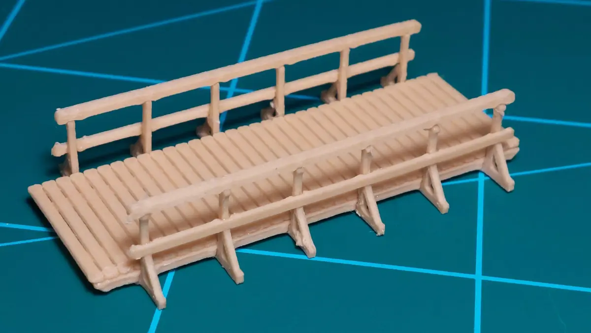 Small wooden bridge 1-87 FDM 3D print model