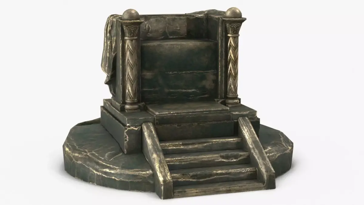 Throne PBR Low-poly 3D model
