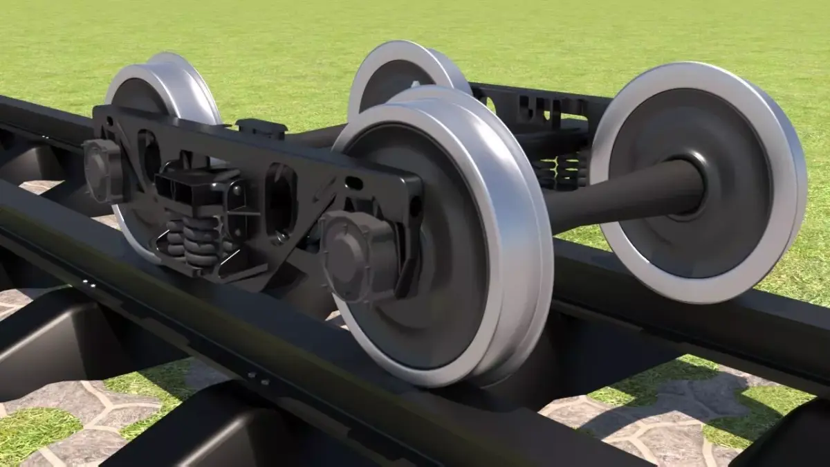Train axle  Free 3D model