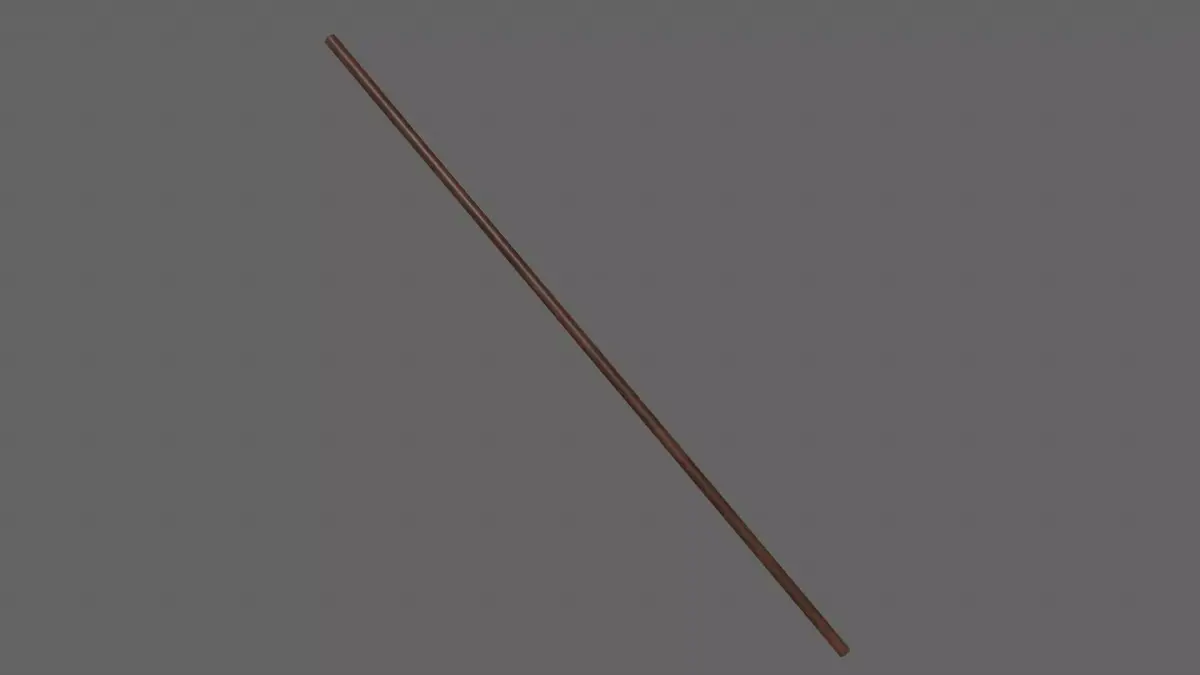 PBR Wushu Stick Wood4 Low-poly 3D model
