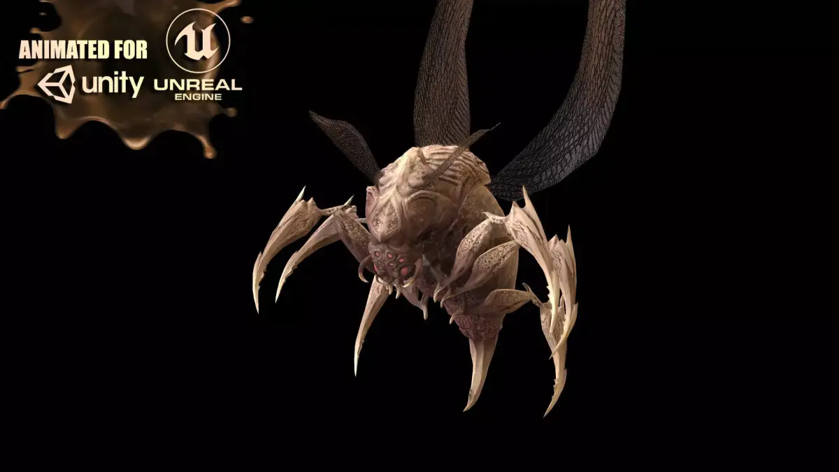 Flying Bug 12 Low-poly 3D model