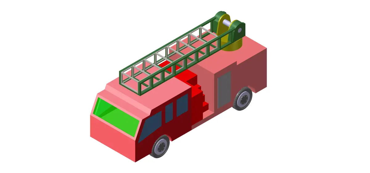 Fire fighting Truck Toy 3d model  3D model