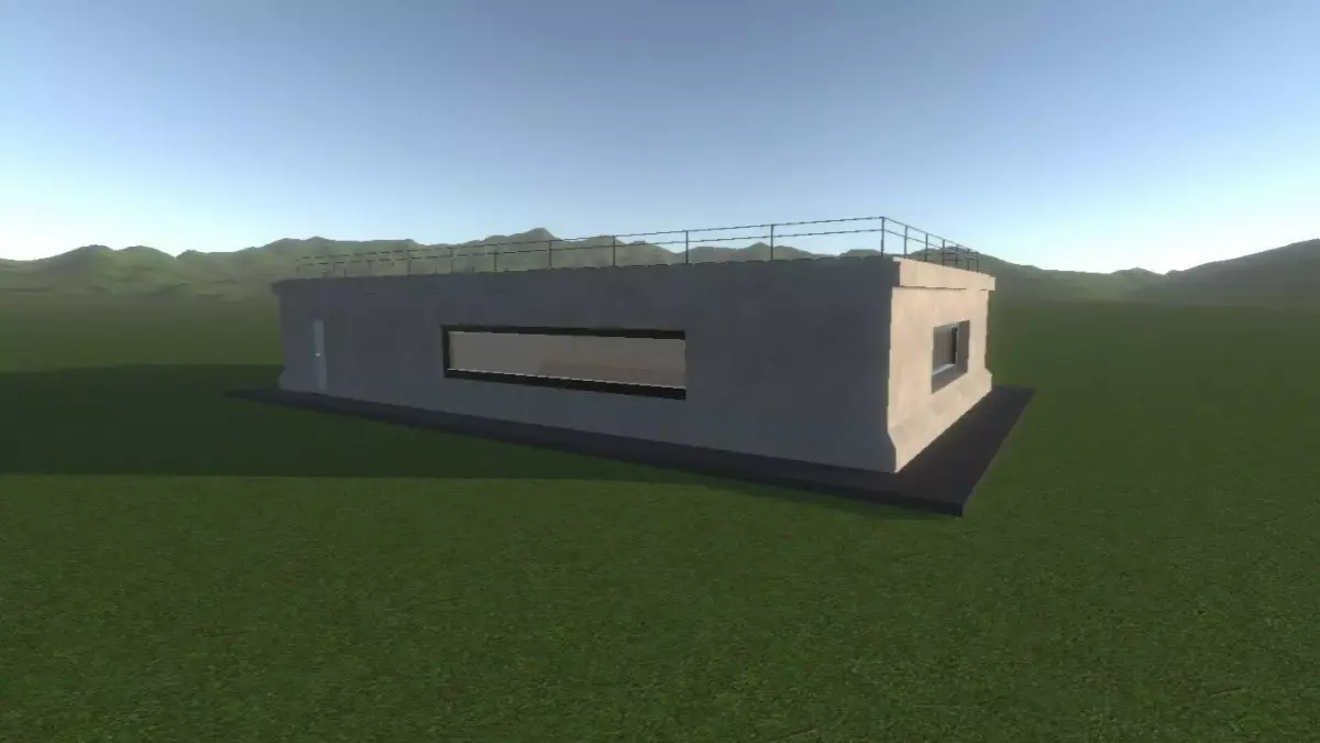 Military Control Building - Game Ready 3D Model PBR Low Poly Low-poly 3D model