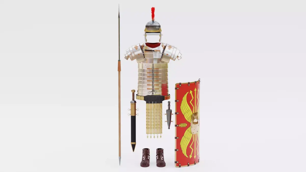 Roman Armor Set - Detailed Legionary Equipment 3D model