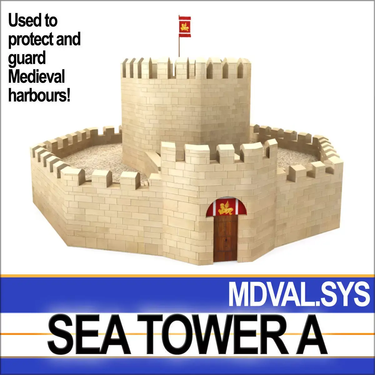 Medieval Sea Tower A 3D model