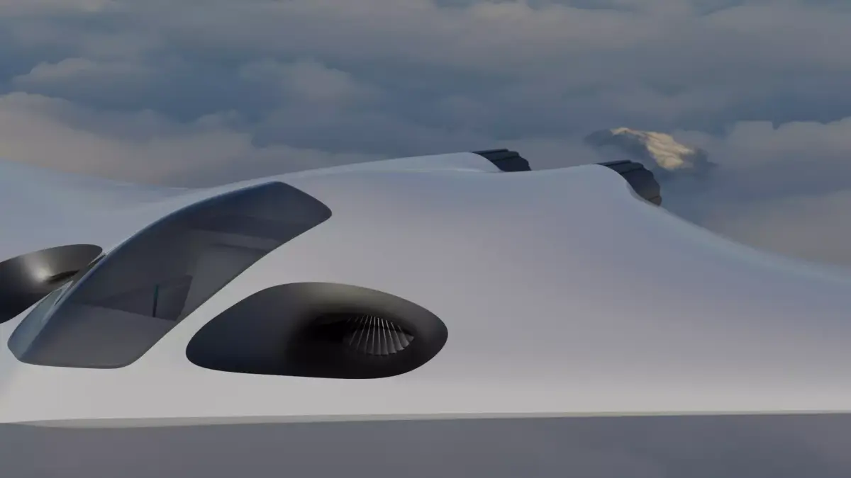 Sci-Fi Flying Wing Free 3D model