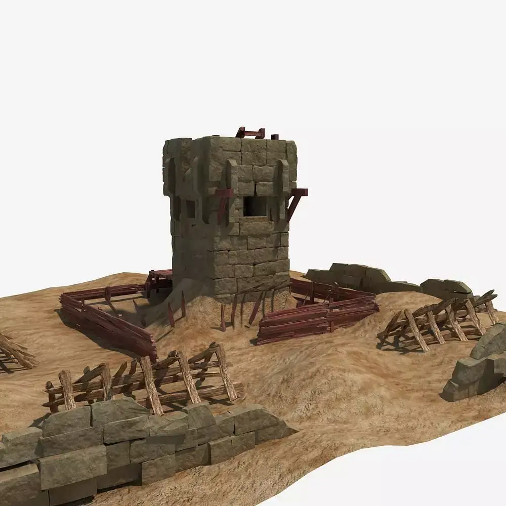 Desert Guard Tower 3D model