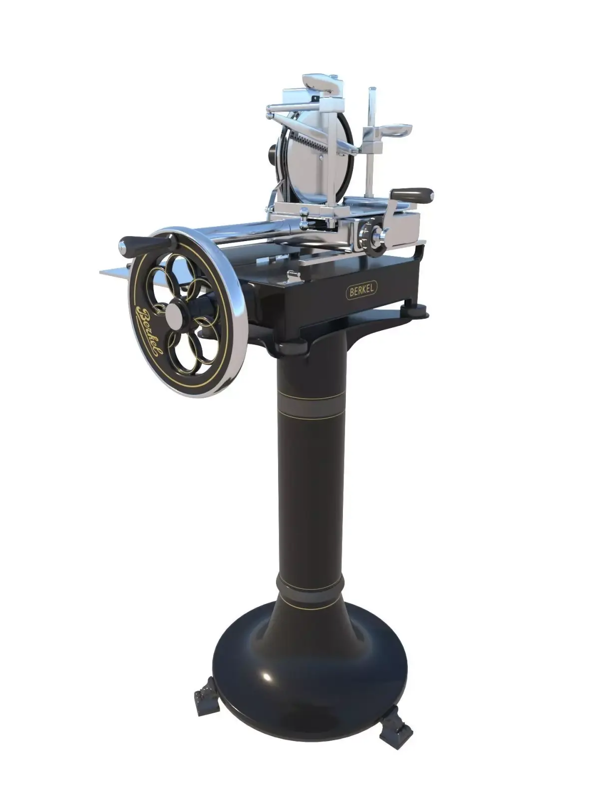 Berkel Food Ham Slicer Volano with Black Pedestal 3D model