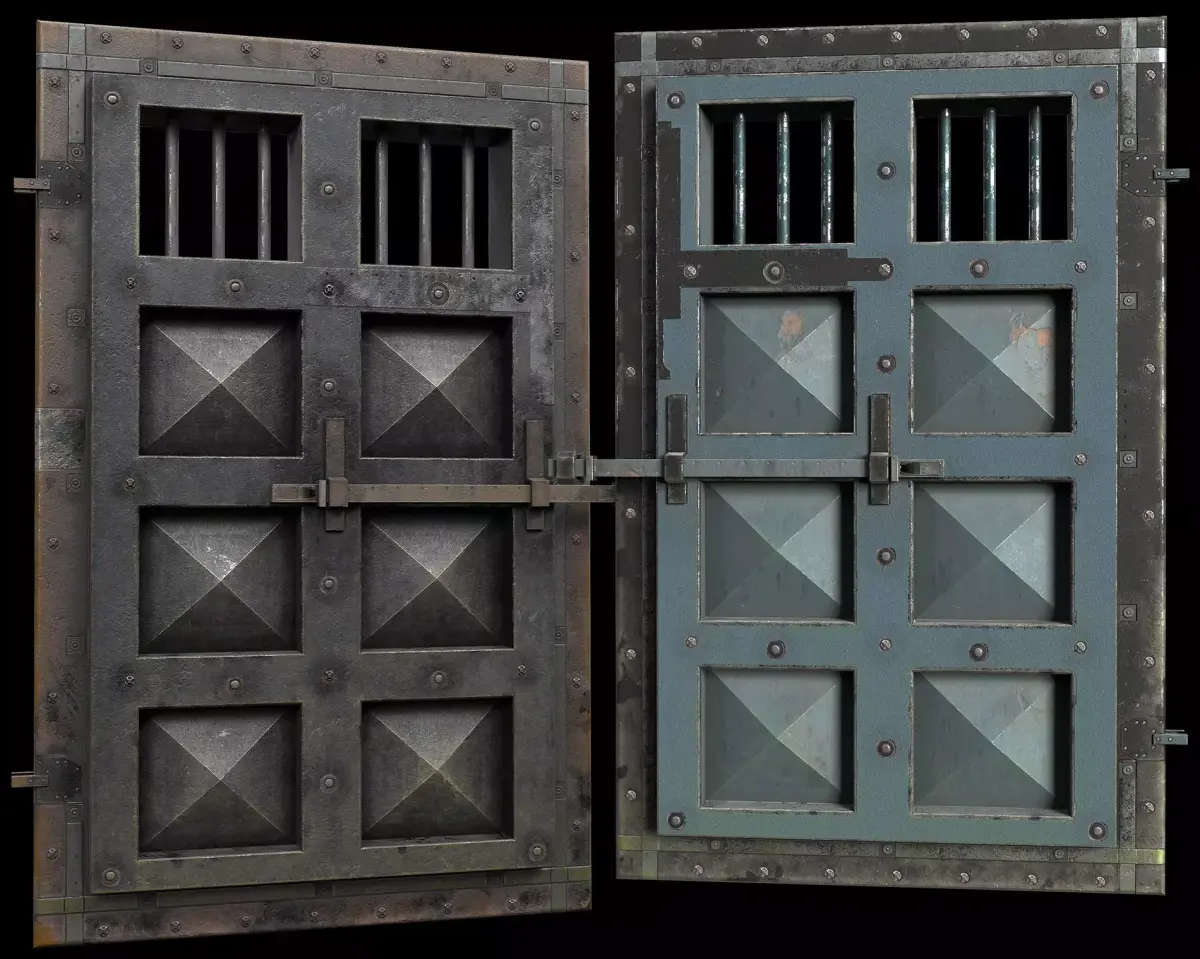 medieval Door - dungeon - PBR - AR VR Low-poly 3D model