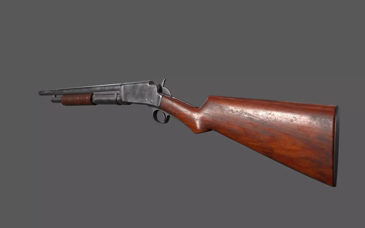 Remington Shotgun Model 17 Low-poly 3D model