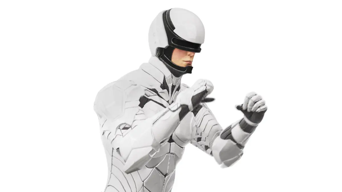 Sci-Fi Soldier White Suit Rigged 3D model