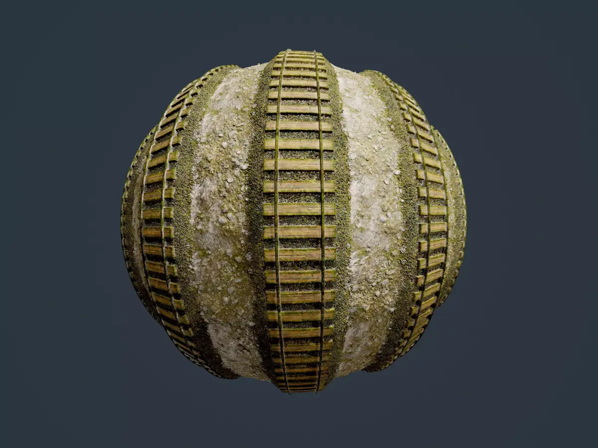Train Tracks Seamless PBR Texture 06 Texture