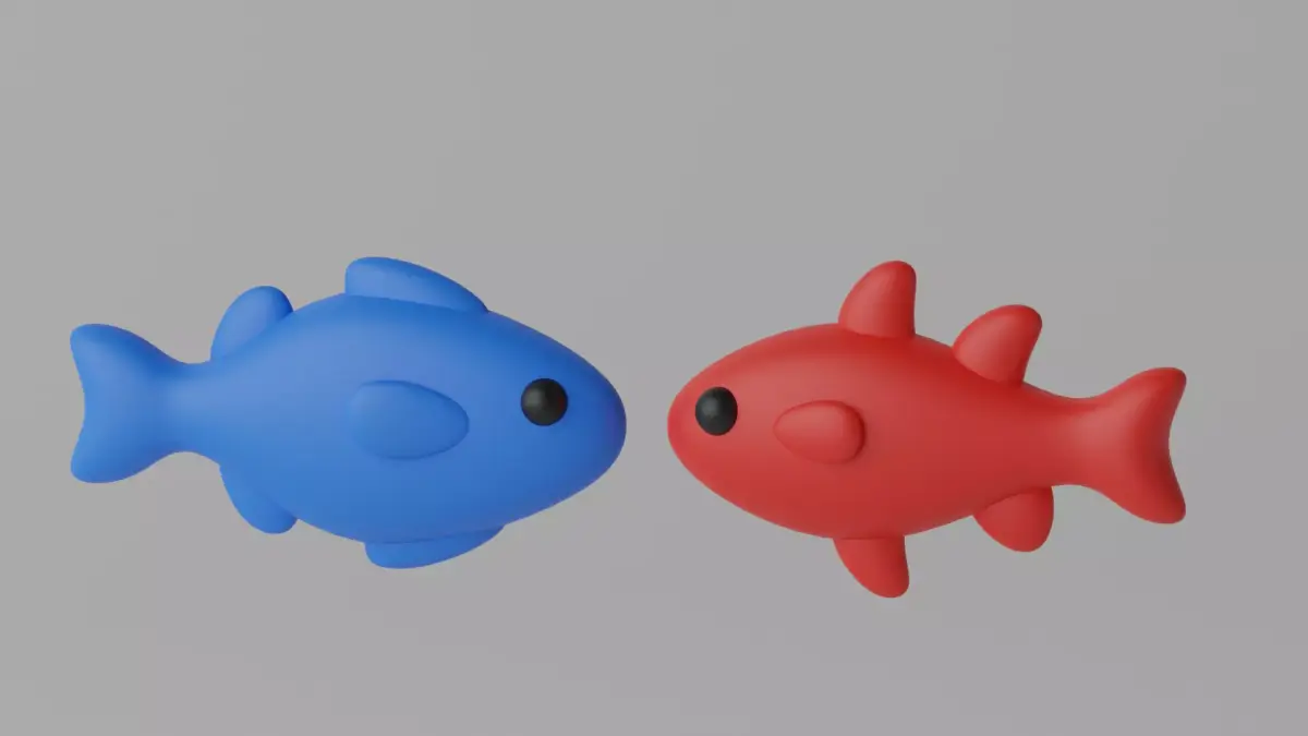Cartoon Cute Fish 3D model