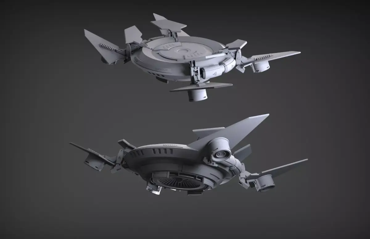 Sci-Fi Flying Platform 3D model