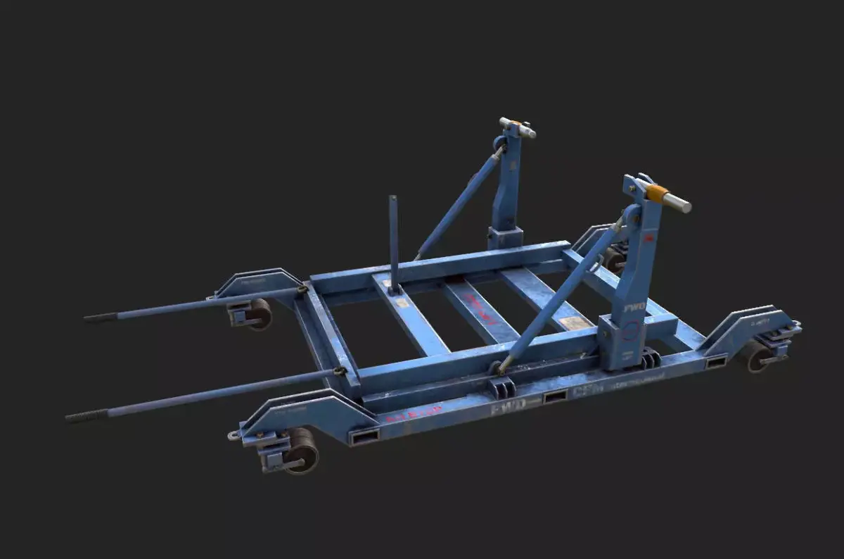 CFM56-7B Engine trailer Low-poly 3D model