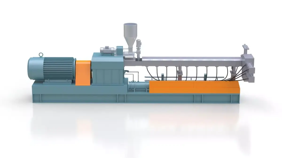 Double Screw Extruder 3D model