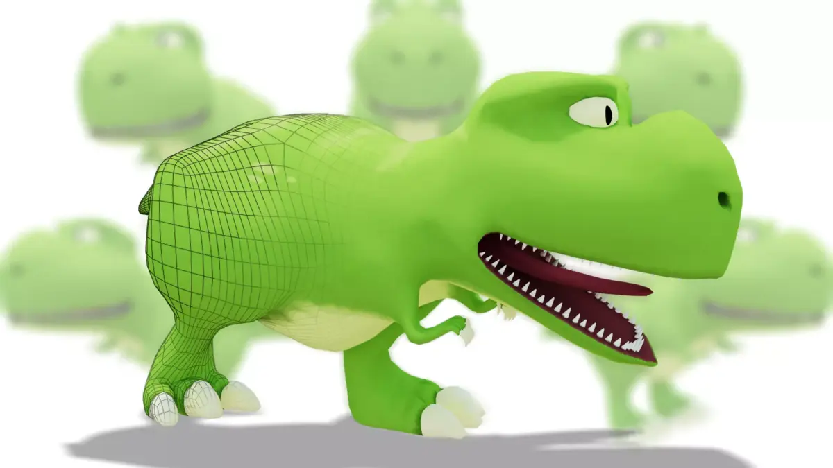 Cartoon Style T-rex 3D model