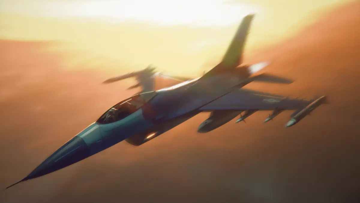 Jet F-16 Low-poly 3D model