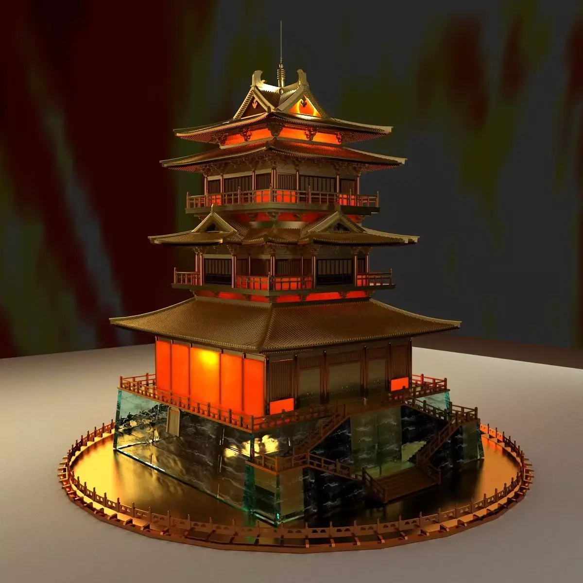 Chinese ancient house  3D model 2