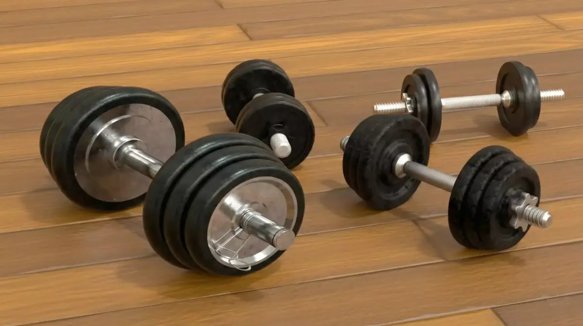 High Quality Dumbbell Set 3D Asset  3D model