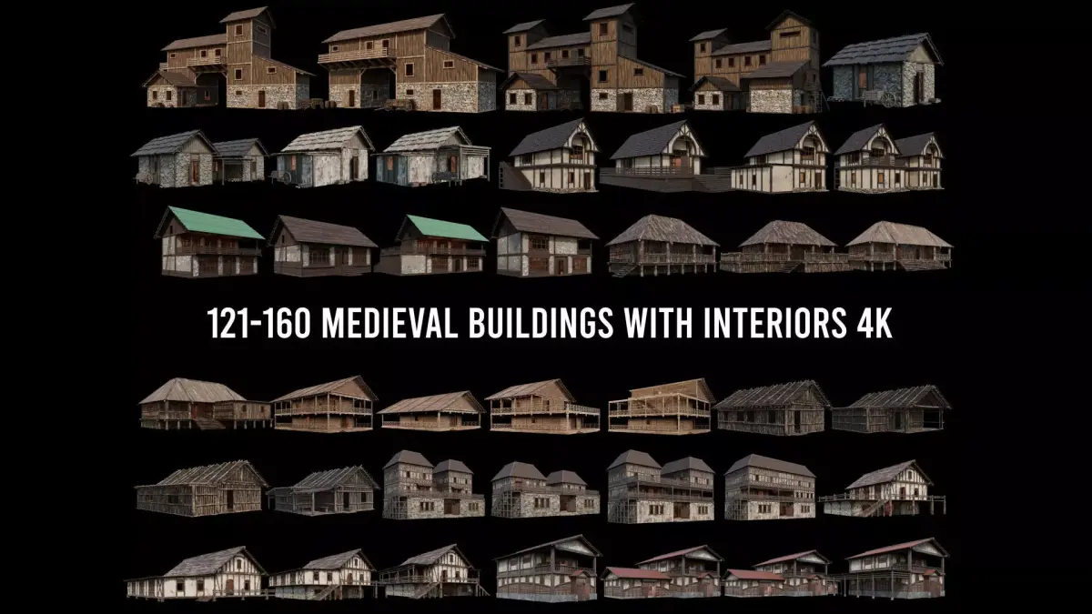 121-160 OLD MEDIEVAL BUILDINGS PACK 4K Textures GameReady purchase