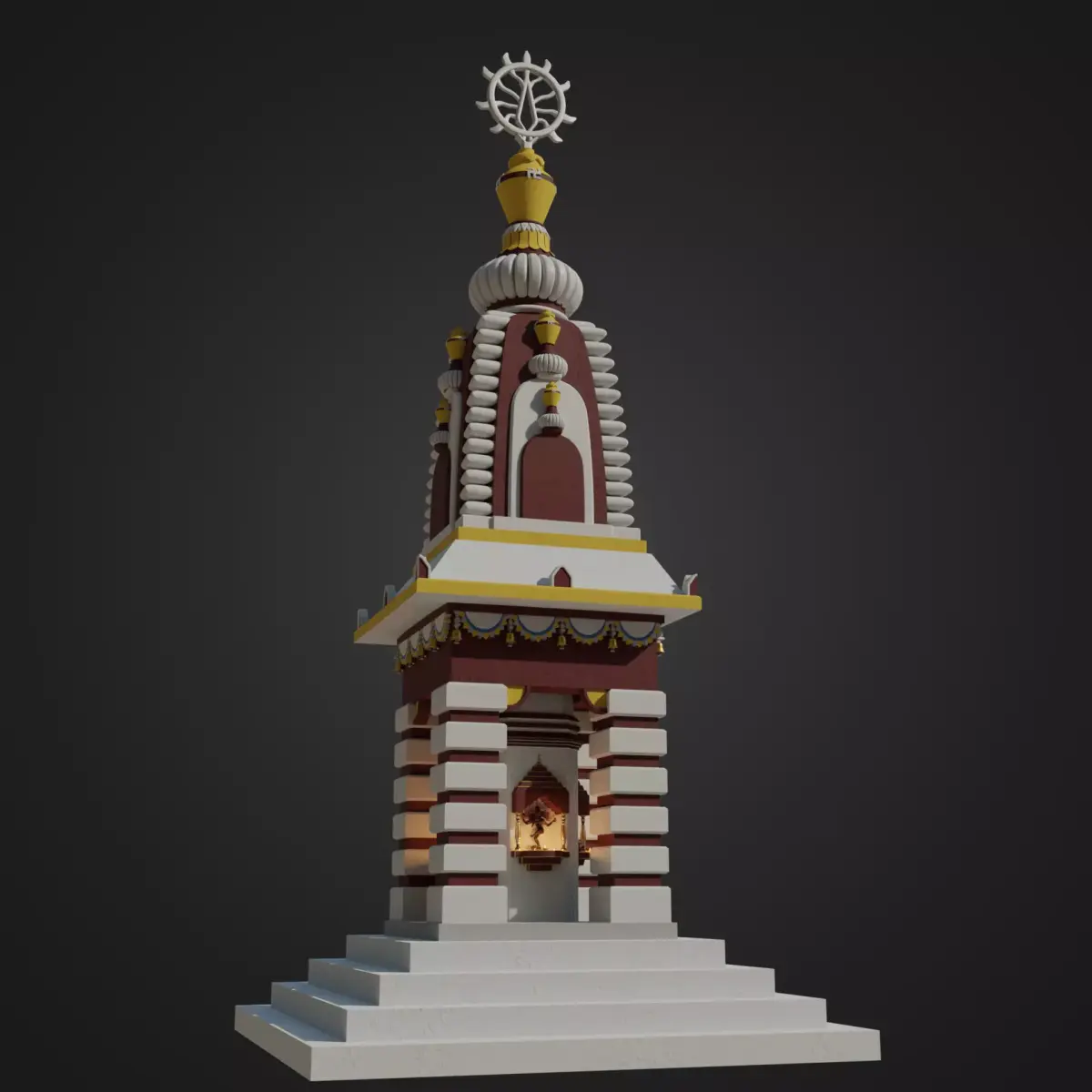 Small Hindu Temple 3D model purchase