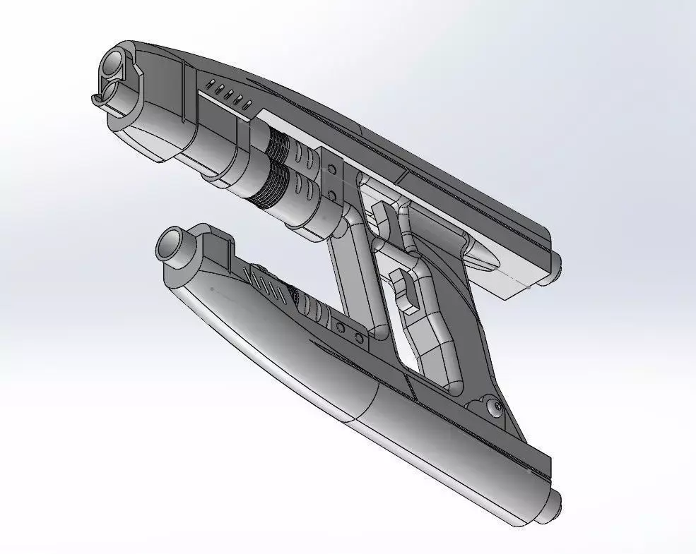 Star Lord Gun Blaster Printable 3D Print Model 1 Part 3D print model