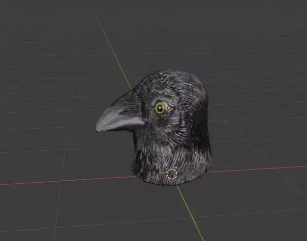 Crow Head Mask Low-poly 3D model