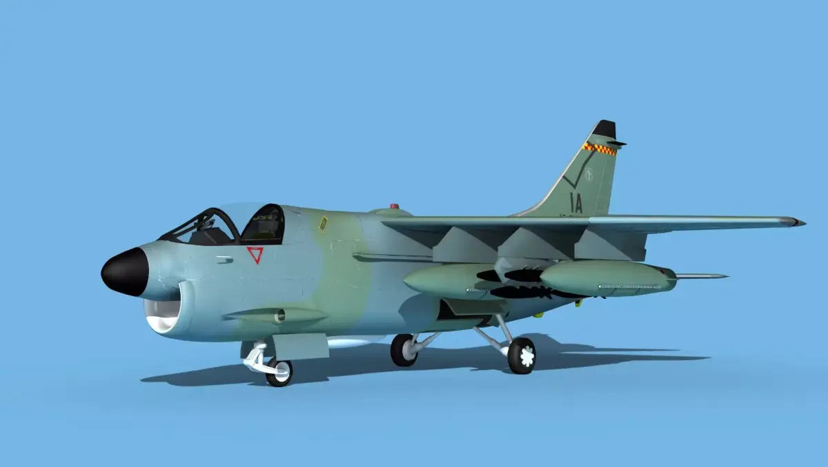 Chance Vought A-7E Corsair II V09 USAF 3D model